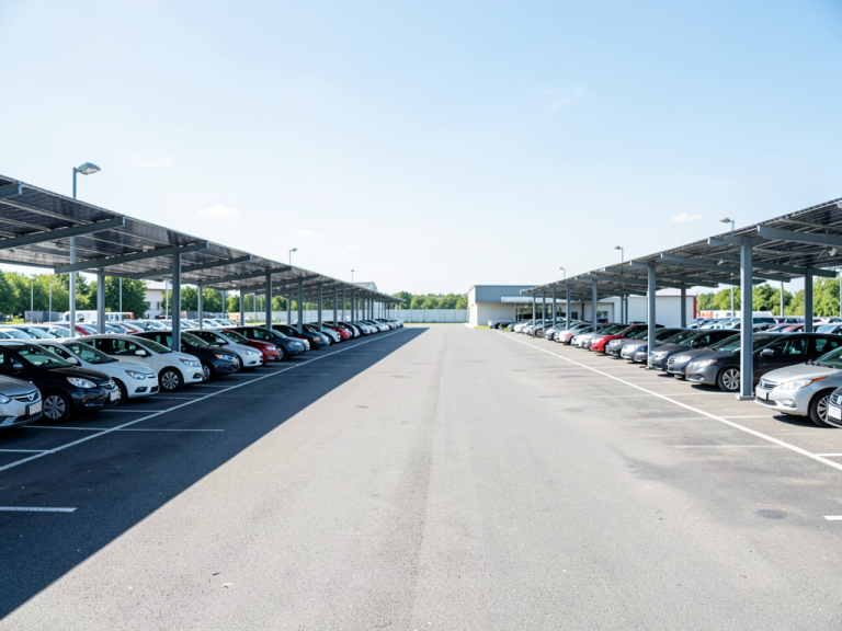 Ombrières photovoltaïques sur parking